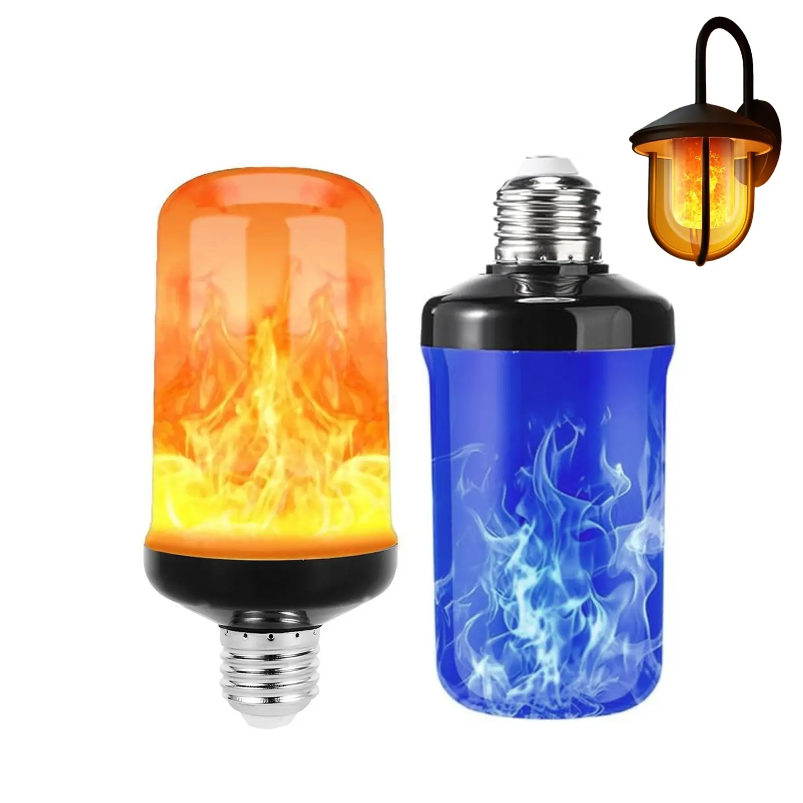 LED Simulation Flame Lamp, E27 Base Safety Lighting, High Brightness Flame Effect, Essential for Holiday Party Decoration, Party Decor Supplies, Suitable for Home Courtyard Bar Cafe, Indoor Outdoor Decorative, Halloween Christmas Lighting