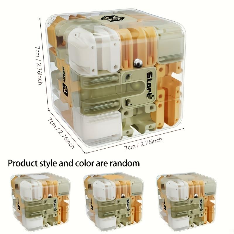 3D Maze Cube Bead Puzzle Brain Teaser Game for Kids Adults Spatial Awareness Problem Solving Focus Critical Thinking Cognitive Development Interlocking Design Birthday Party Activity Toy