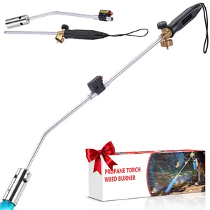#ChristmasGifts#ThanksgivingGifts TAUSOM Propane Torch Weed Burner Kit,High Output 80,000 BTU Turbo-Blast Trigger,Heavy Duty Self Igniter Blow Torch,Weeding Torch for Ice,  Roofing,Melting