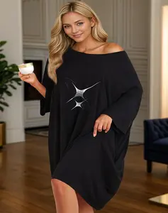 Plus Size Nightgowns for Women Sleep Shirts Bamboo Sleep Tee Short Sleeves Print Sleepwear With Pocket  Comfortable Cute Fits S-5XL Pajama Loungewear night gowns