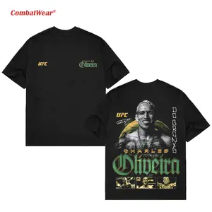 COMBATWEAR Men's UFC Black Charles Oliveira T-Shirt, Do Bronx UFC Fighter T-shirt, UFC Fan Custom Graphic Design, Gift For UFC MMA Fans