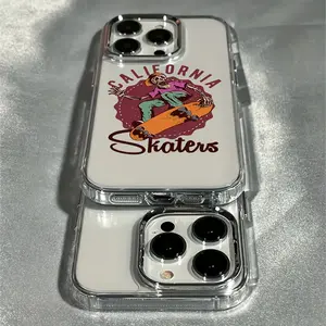 Phone case compatible with iPhone 17/17 Pro Max/17 Air/16/15/14/13/12 Pro Max Plus. Perfect holiday protective case, a gift choice for couples, friends, and family, transparent electroplated lens phone case