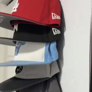 Baseball Cap Organizer 2-Pack Wall-Mounted Hat Rack Hook Holds Up to 18 Hats Multi-Layer Storage Adjustable Self-Adhesive or Screw Installation  gift for bf Back to school