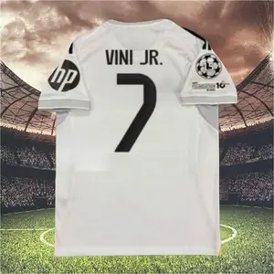 25 26 Madrid Home 7 Vini Short sleeve Soccer jersey