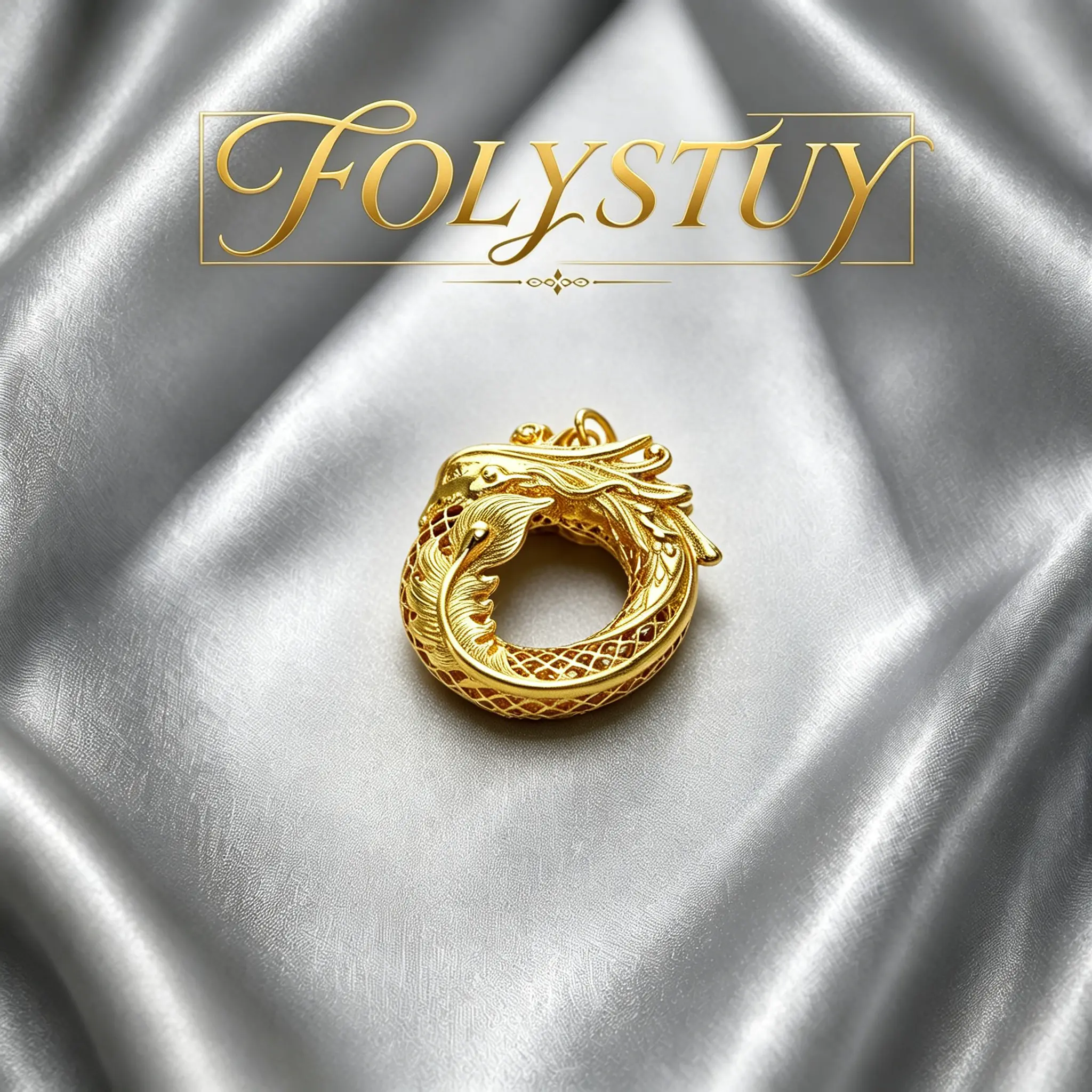 [FOLYSTUY(YNK15)]Timeless Carved Phoenix Circular Pendant With Fine Filigree Inner Mesh, Elegant Gold Tone Fashion Jewelry Ideal Present For Vintage Style Jewelry Lovers