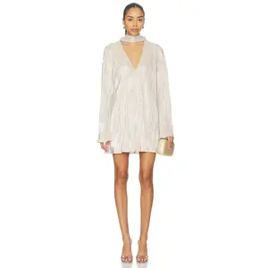 Lovers and Friends Kit Mini Dress in Champagne Metallic