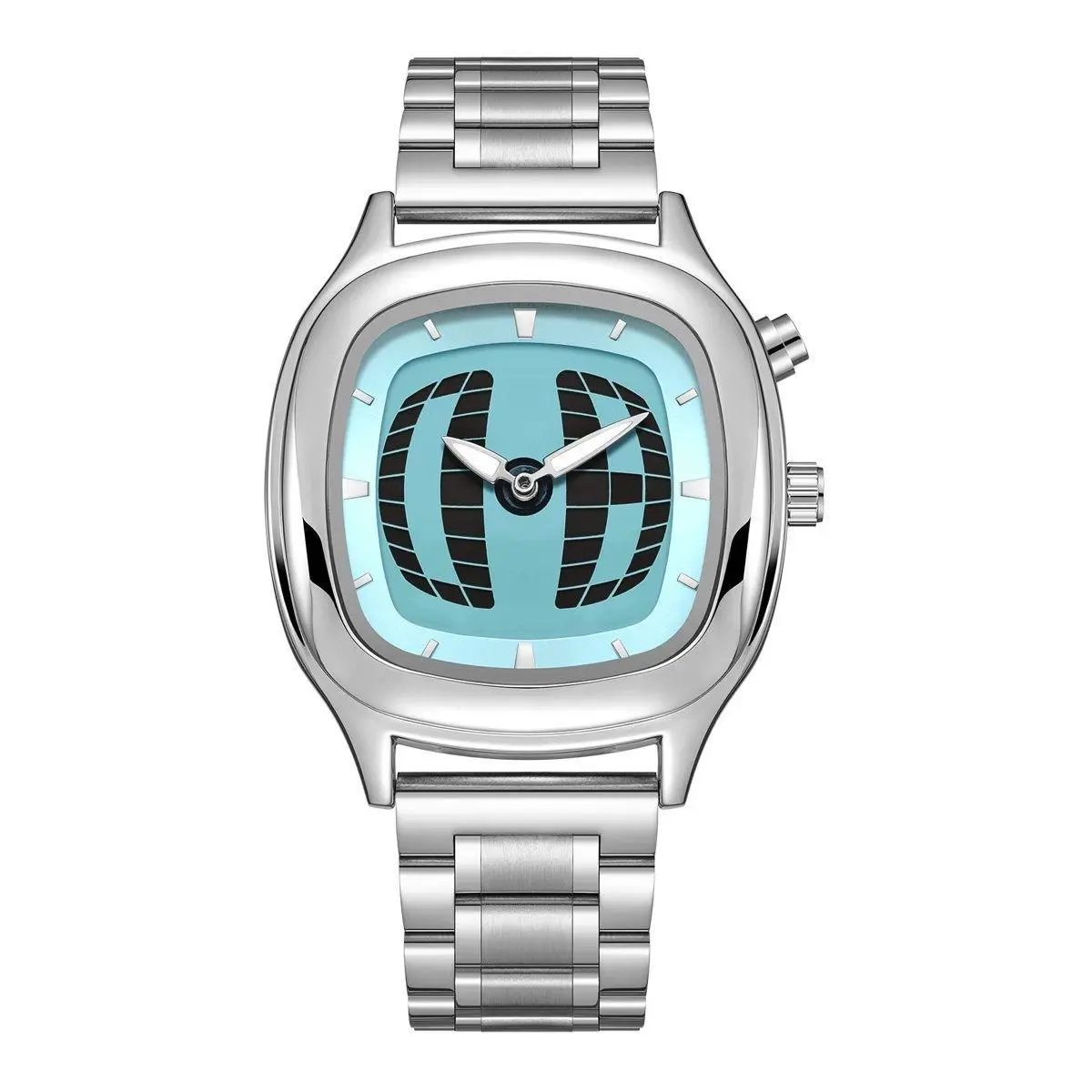 Modern Minimalist Square Face Wristwatch, Casual Striped Dial with Analog Pointer and Date Display, Luminescent, Multicoloured, Simple, Vintage, Square Watch, Luminescent Glow, Unisex Wear