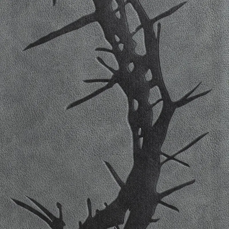 CSB Large Print Personal Size Reference Bible, Charcoal LeatherTouch Crown of Thorns, Red Letter, Presentation Page, Cross-References, Full-Color Maps, Easy-to-Read Bible Serif Type Imitation Leather – Large Print, October 1, 2022