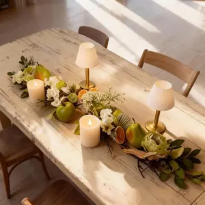 Apple & Pear Summer Table Decor Centerpiece for Mantle, Dining & Living Space Surfaces