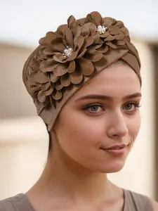 Women's Ethnic Style Headscarf Hat, Simple Solid Color Design, Perfect for Evening Events & Dates, Stylish Accessory for Women, Head Wrap