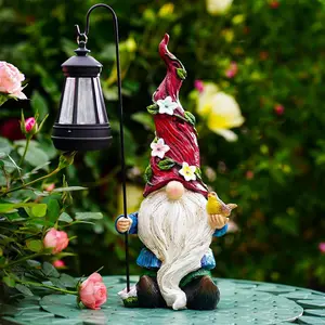 Outdoor Statue with Solar Lights,Solar Garden  Decorations for Yard Patio Outside  Garden Decor,  Gifts for Women Mom
