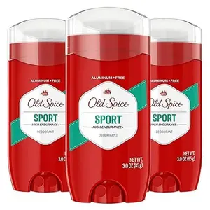 Old Spice Aluminum Free Deodorant For Men, High Endurance, 24/7 Sweat Defense & Odor Protection to Eliminate Odors, 24/7 Freshness & Lasting Scent, Sport Scent, 3.0 oz (Pack of 3)