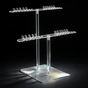 A Set Of High Transparency Acrylic Storage Display Racks With Multiple Card Slots, Detachable Storage Racks For Daily Jewelry Storage, Store Display Products, Bedroom Dressing Table Jewelry Storage, Cultural Relics Jewelry Display Racks