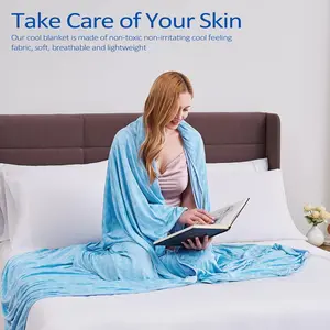 Cooling Throw Blanket, Summer Cooling Blankets for Hot Sleepers, Arc-Chill Q-Max>0.5 Cool Fiber, Oeko-TEX 100% Certified, Soft, Breathable, Double-Side Bed Throw,Keep Cool for Adults Kids