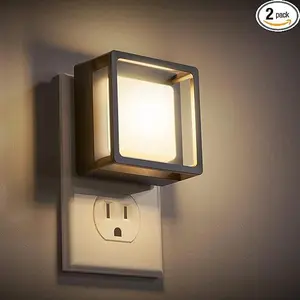 LED Night Light, DORESshop Night Lights Plug Into Wall [2 Pack] with Dusk-to-Dawn Sensor, Dimmable Nightlights, Adjustable Brightness for Bathroom, Hallway, Bedroom,Kids Room,Stairway,Soft White 3000K