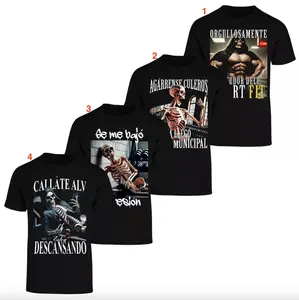 Playera Adicto Cajeras Coppel Calacas Groseras Dtf Vintage Tee Women's Gym Graphic Men's Skull Casual Cotton T-shirt