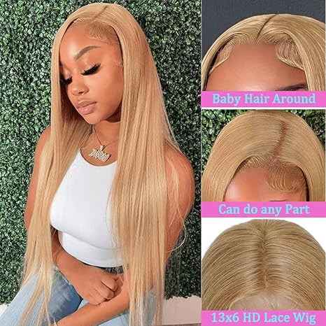 Tuneful Honey Blonde 13x6 HD Transparent Lace Front Wig Human Hair Pre Plucked Honey Blonde Wig Human Hair 180% Density Lace Frontal Wigs Colored 27# SummerVibes Tuneful Honey Blonde 13x6 HD Transparent Lace Front Wig Human Hair Pre Plucked Honey Blonde Wig Human Hair 180% Density Lace Frontal Wigs Colored 27# SummerVibes
