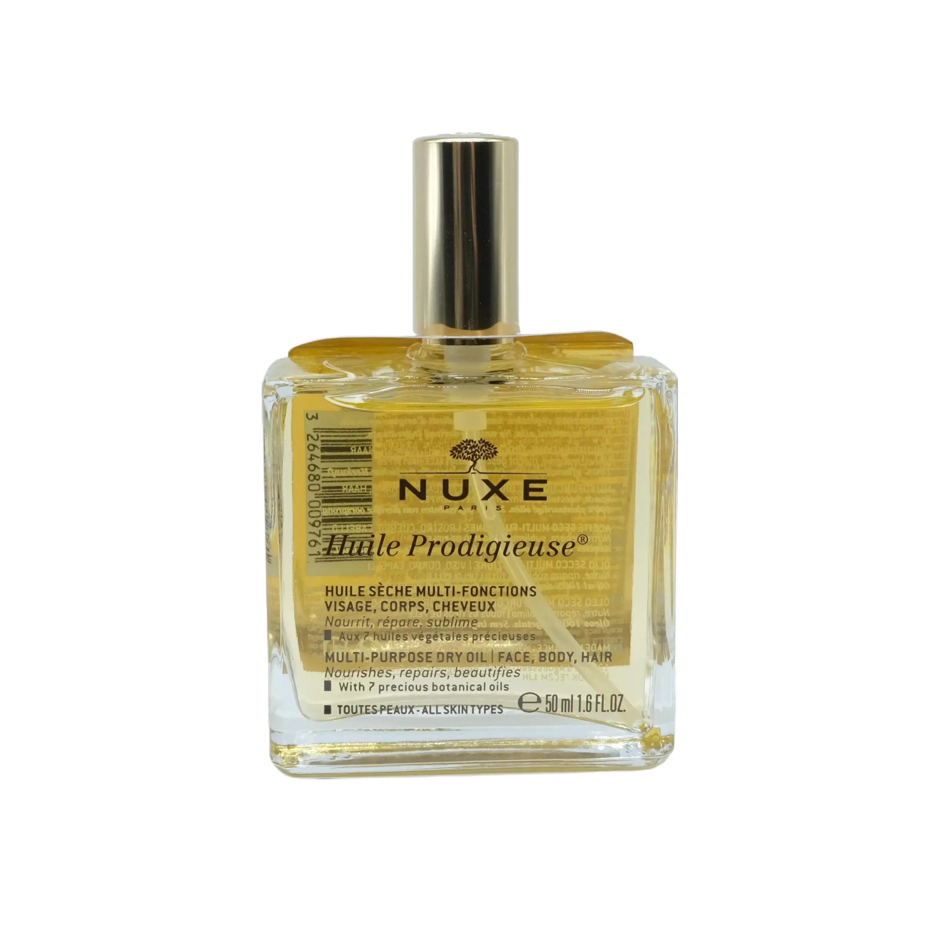 NUXE Huile Prodigieuse Multi-Purpose Dry Oil, Lightweight Moisturizer for Smooth, Soft Skin and Hair, Plant Oil Blend for a Radiant Glow, All Skin Types, 50ml, Body Care