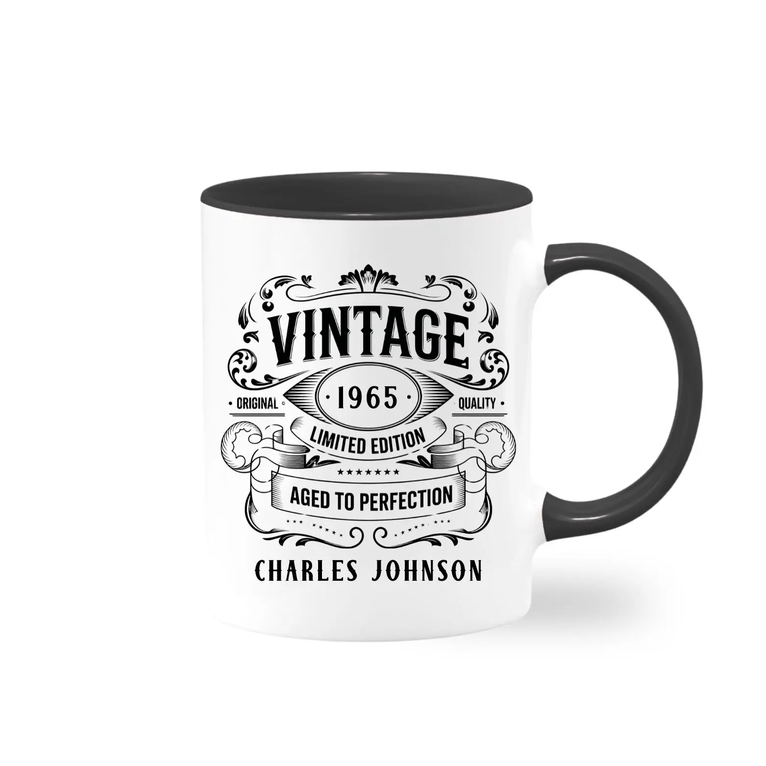 Vintage Mug – Limited Edition Aged to Perfection Coffee Cup – Personalized Birthday Gift – Custom Name Mug Gift– 11oz Ceramic