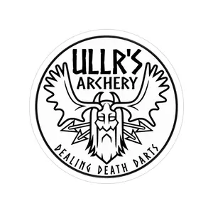 Dealing Death Darts Logo Transparent Outdoor Stickers, Round, 1pcs