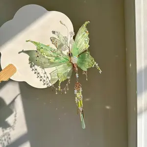 Super Fairy Elf Hair Accessories Forest Style Beauty Butterfly Hanfu Headwear National Style Su Border Clip