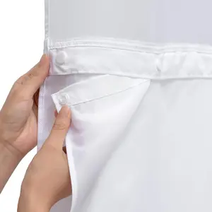 Bath Curtain Liner, 1 Piece Replaceable Detachable Waterproof Inner Liner with Snap-on Fabric Lining for Bath Hotels, Bathroom Supplies, Shower