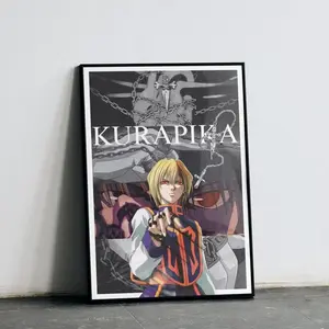 Hunter x Hunter Poster, Kurapika Chain User Anime Art Print, Scarlet Eyes Wall Decor, HxH Manga Style, Gift For Fans