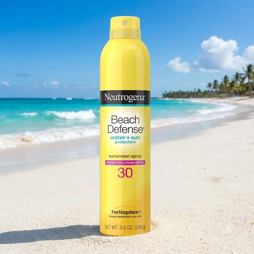 Neutrogena Beach Defense Sunscreen Spray SPF 30, Broad Spectrum Body Sunscreen, Lightweight & Fast-Absorbing, Water-Resistant, 8.5 Oz