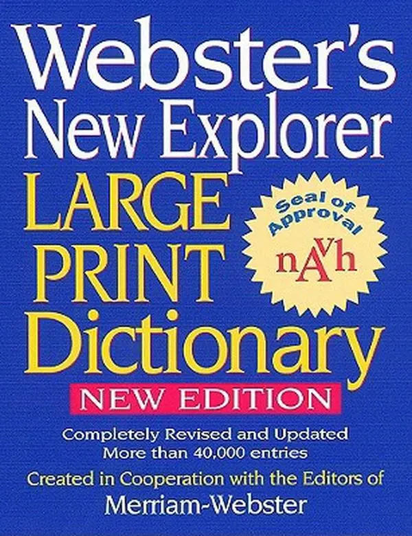 Used Merriam-Webster Webster's New Explorer Large Print Hardcover Dictionary - English Reading Materials, Reference Text, 2.69 lb