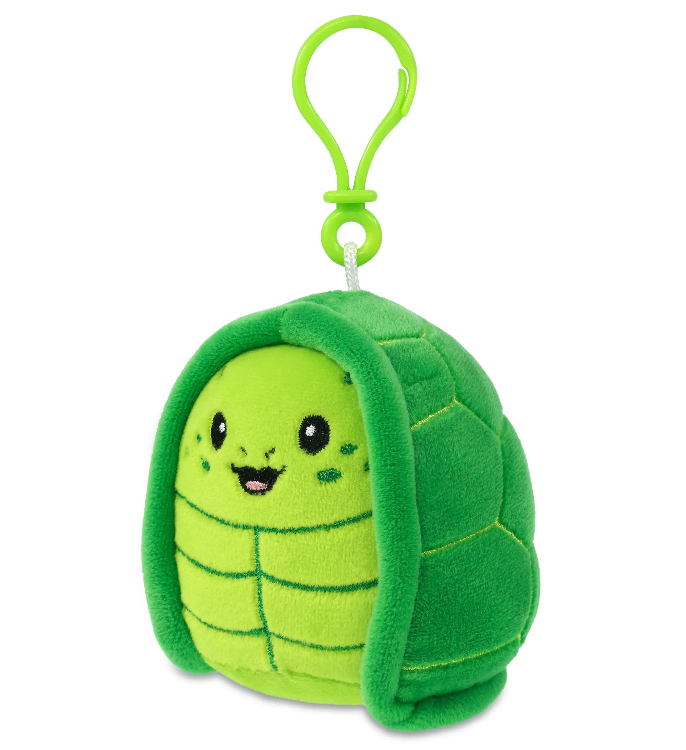 Sea Turtle Plush Keychain, Cute Stuffed Animals Bag Charm for Kids & Adults, Soft Squishie Sensory Toy with Embroidered Details for Backpacks, 3.4Lx2.8Wx4H Inches, 3.5L×2.5Wx4h Inches, Lobster Claw Clasp Clip, Flexible, Cartoon, Durable, Snug-Mooshies, Tu