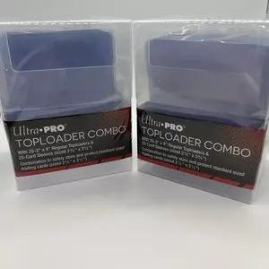 Ultra Pro Toploader Combo box 35pt with 25 3X4 Toploaders w/sleeves - LOT of 2 ultra pro