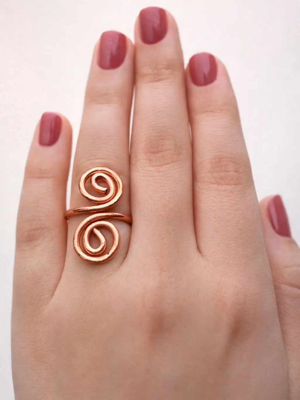 Copper Ring for Men and Women - Spiral Design - 100% Pure Copper - Adjustable Comfortable Fit Stacking Rings