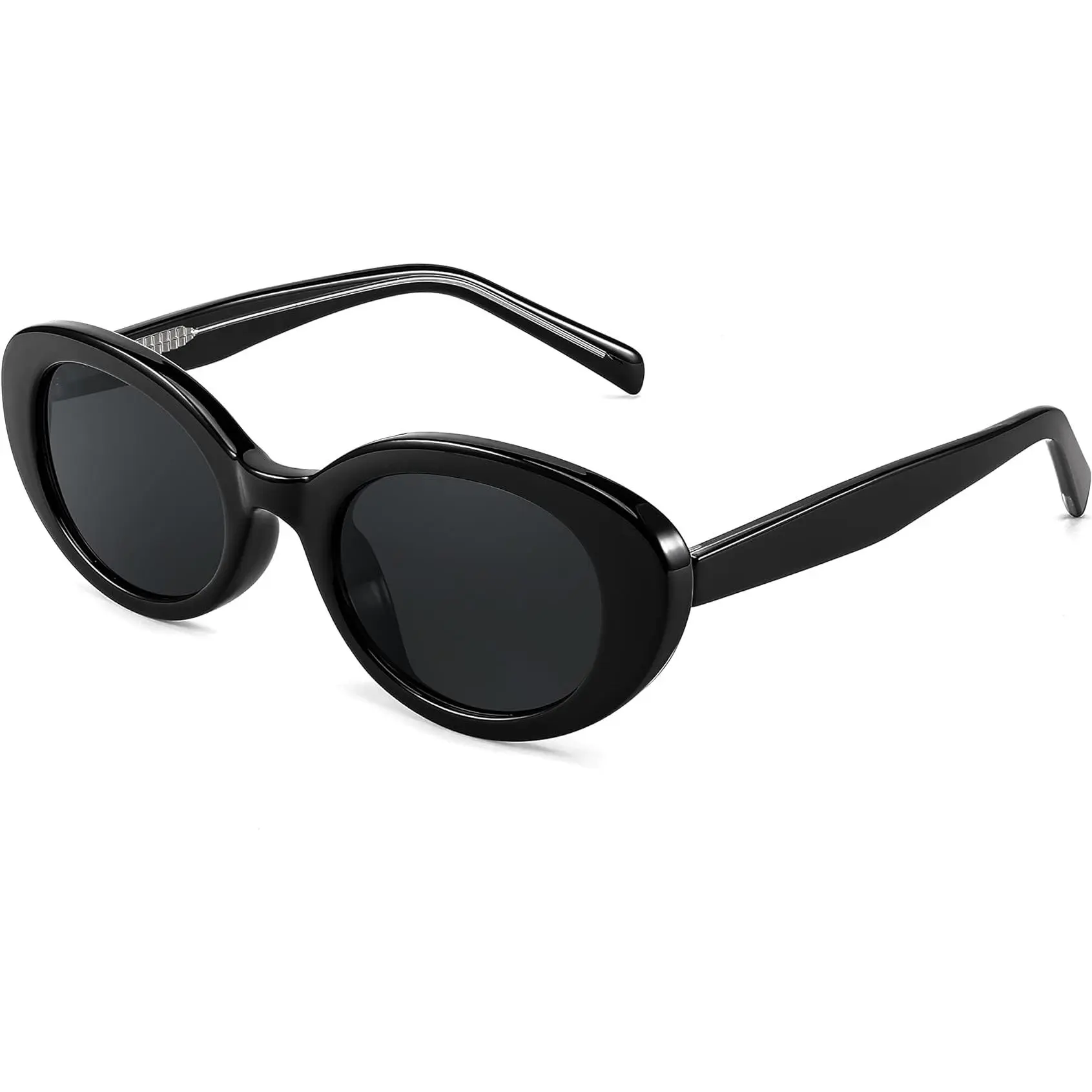 FEISEDY Fashionable Sunglasses - Stylish Shades, Women's Retro Oval 90s Small Sunglasses for Men, Model B4128