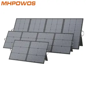 MHPOWOS Portable Solar Panel 400W / 220W / 110W Foldable Solar Charger IP67 Foldable Solar Battery Charger for Power Station Outdoor RV Camper Blackout