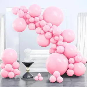 PartyWoo Light Pink Balloons 100 pcs Different Sizes of 36 18 12 10 5 Inch Pastel Baby Pale Pink Balloon Arch Kit Garland for Baby Shower Valentine's Day Princess Birthday Party Decorations Pink-Y48