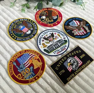 250 Year Of Freedom Embroidered Patch, 1776–2026 Eagle Patches, American Independence Anniversary Iron On Patch
