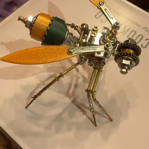 3D Metal Puzzle Bee Model Kit, Adult DIY Aesthetic Steampunk Style Mechanical Assembly, Creative Collectible Gift, Desktop Decoration, Gift Option