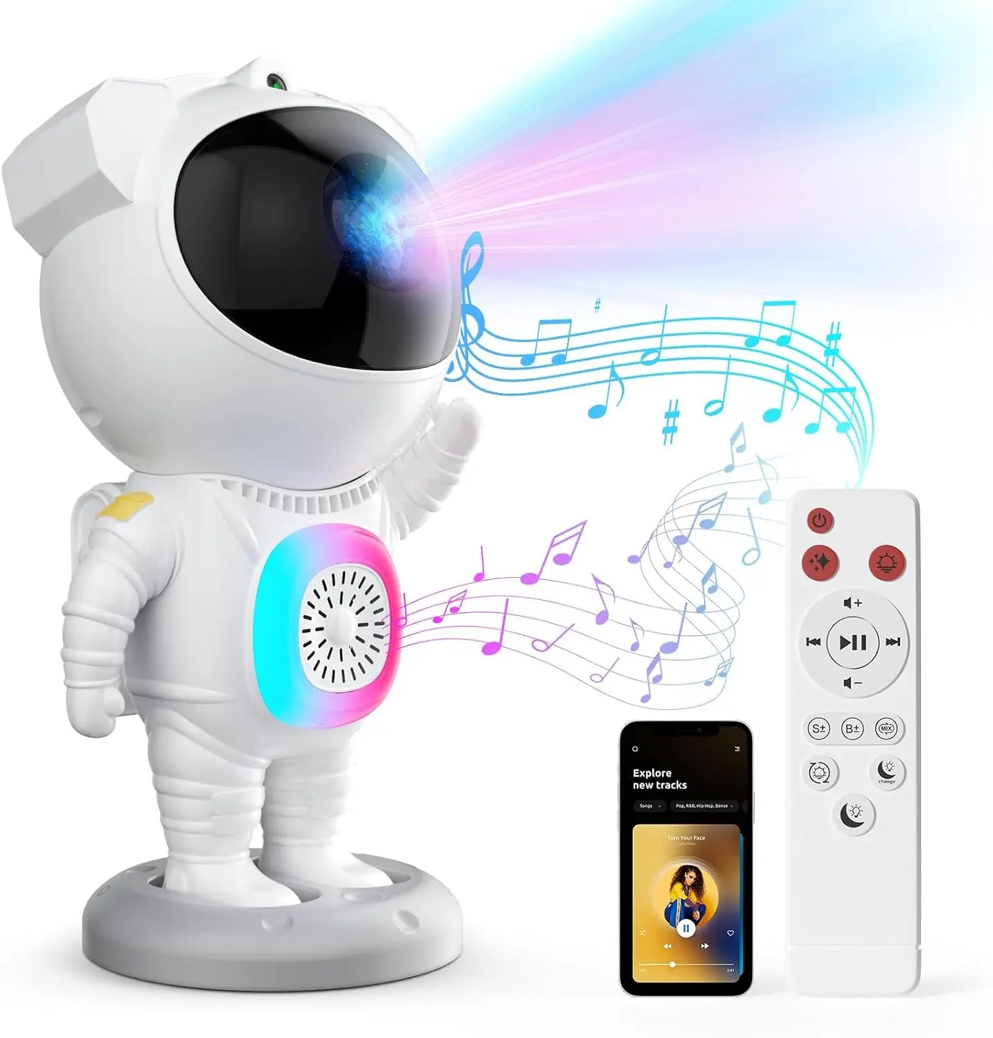 Astronaut Galaxy Projector Bluetooth LED