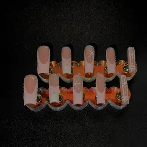 Katelynn Skye Pink Christmas’s Glitter Snowflake Rubber Base Press on Nails