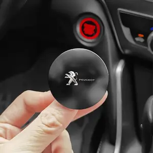 Car Accessories Vehicle Start Decorative Cover Vehicle One-Button Start Button Cover Car Engine Start Stop Button Cover Car Supplies Suitable forPeugeot Peugeot 104, 106, 107, 108, 2008, 201, 202, 203, 204, 205, 206, 207, 208, 3008, 301