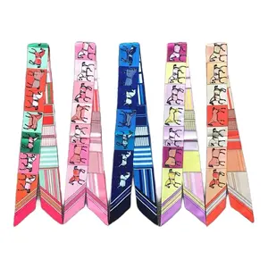 Women's Purse Scarf - Handbag Handle Accessory with Flexible Design for Versatile Use hair and neck scarf bag charms Leopard