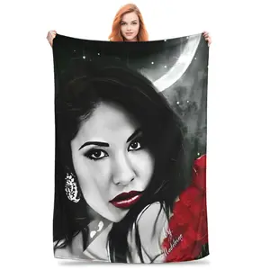Selena Quintanilla Blankets, Warm Blankets with Fringes, Soft and Comfortable Blanket, Picnic Blanket