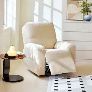 Solid Color Recliner Cover, 1 Set Simple Style Elastic Sofa Slipcover, Durable  Furniture Protector for Home Living Room Office Decor, Washable Sofa Slipcover