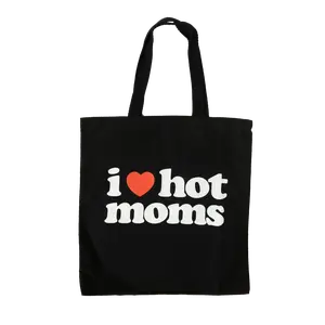 I Heart Hot Moms Black Tote Bag