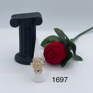 Gold plated Bear ring #1697