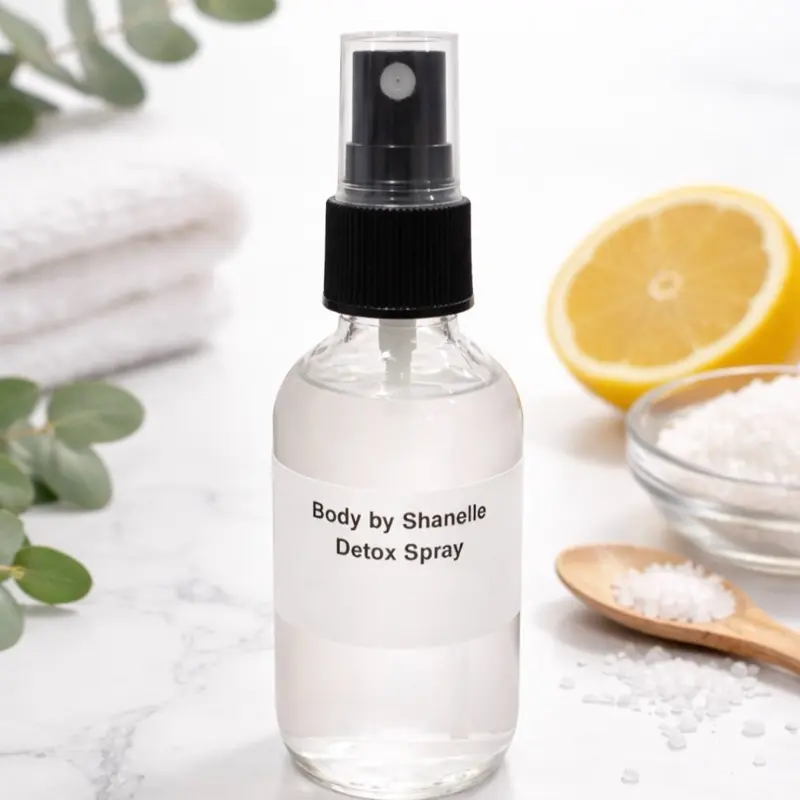 Body by Shanelle Detox Spray - Clean Ingredients for Skin Detox - 2 oz Bottles - Gentle on Sensitive Skin - Quick-Dry Fine Mist - Neutralizes Odor - Perfect for Underarms & Thighs