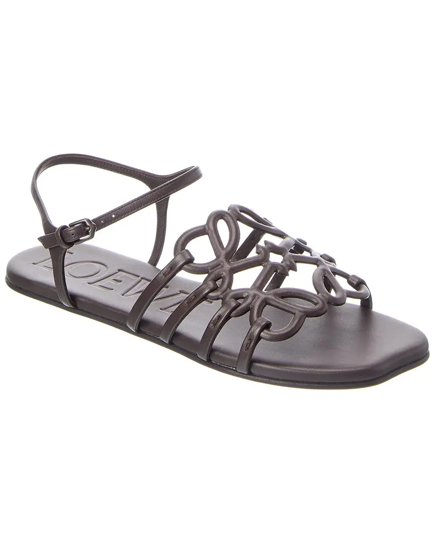 Loewe Petal Anagram Leather Sandal