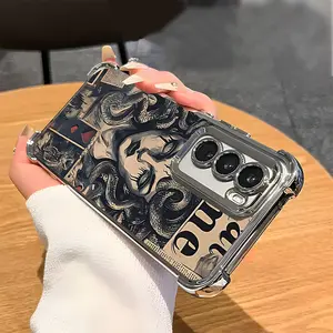 Medusa Snake Hair Fairy Pattern!suitable for SAMSUNG Galaxy S25 Ultra S24/S23/S22 Plus FE electroplated all inclusive anti fall phone case 053-07 Protection Casing Shockproof