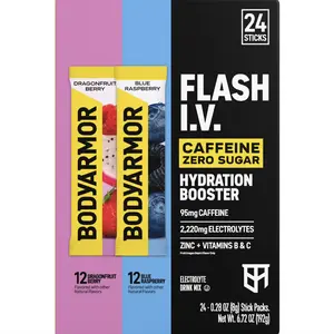 BODYARMOR Flash I.V. Electrolyte Powder Sticks Variety Pack 24 pk.