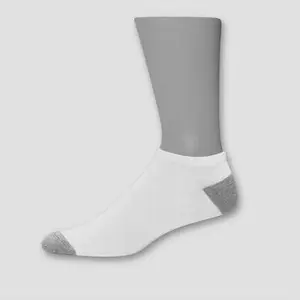 Hanes Men's Lightweight Comfort Super Value No Show Socks 20pk - White/Gray 6-12
